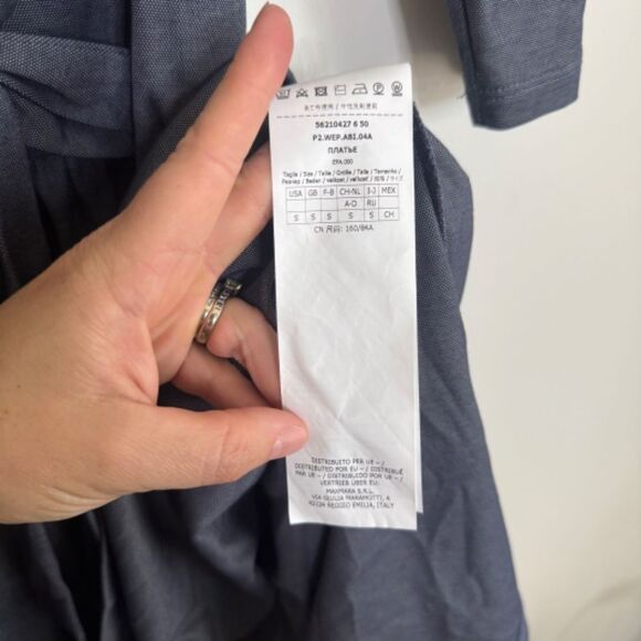 Weekend MaxMara Tiered Shirt Dress - Blue | Size S - Picture 7 of 9